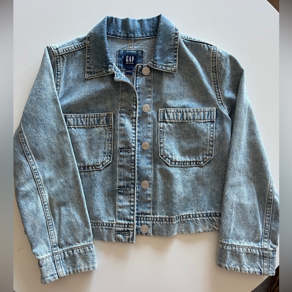 GAP Cropped Denim Jacket kids size L